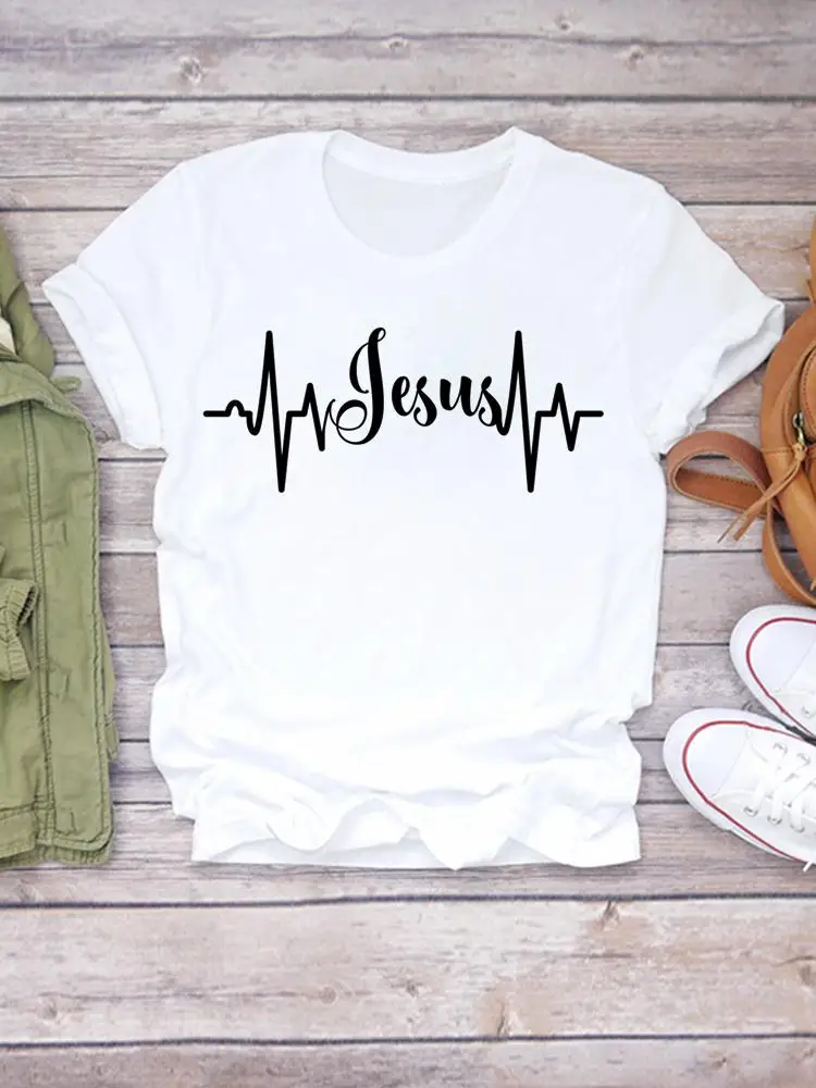 

Футболка графическая женская с коротким рукавом, модный топ с принтом, Стильная Милая рубашка с героями мультфильмов, милый стиль