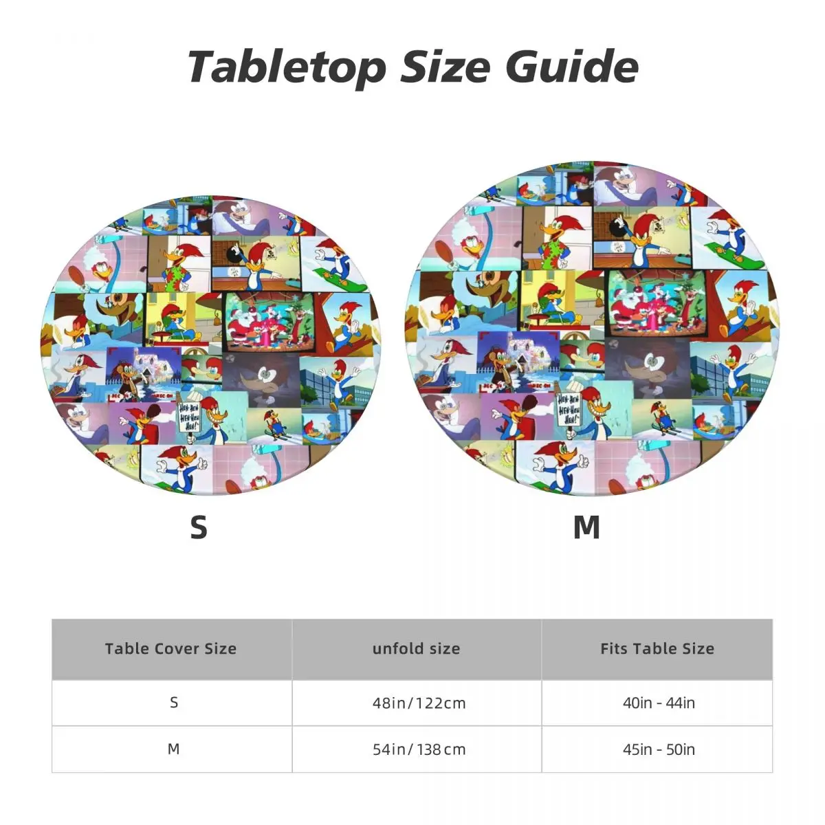 Пользовательская круглая Водонепроницаемая скатерть для стола с рисунками из