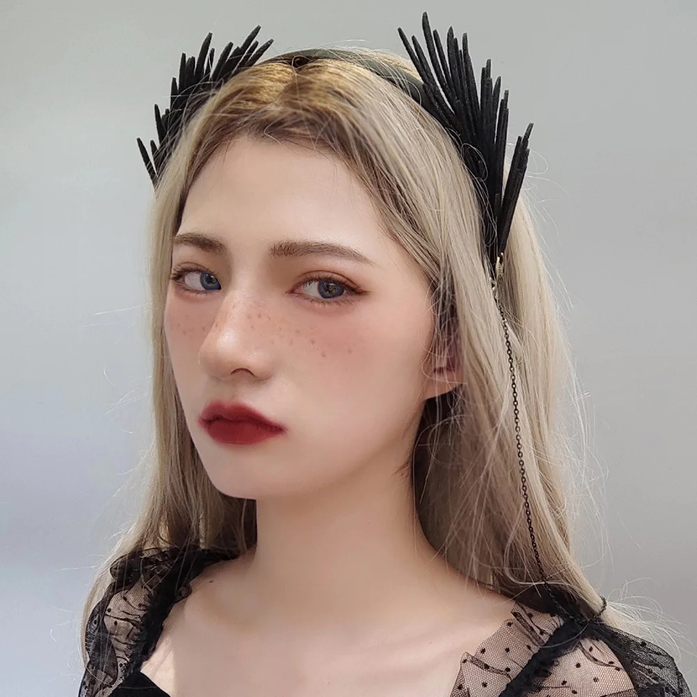 

Adults Headband Halloweens Hair Accessories Headpiece Spider Carnival Headband Fabric Gothic