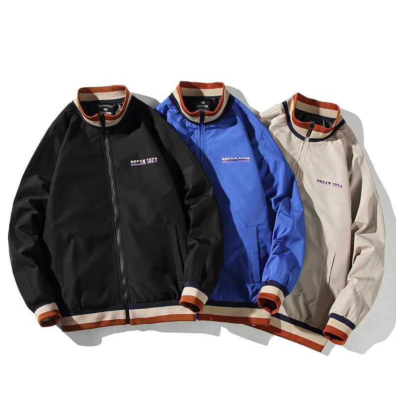 

Куртка-бомбер мужская модная Повседневная ветровка мужская куртка красивая весна осень популярная верхняя одежда со стоячим воротником приталенная военная куртка для мужчин