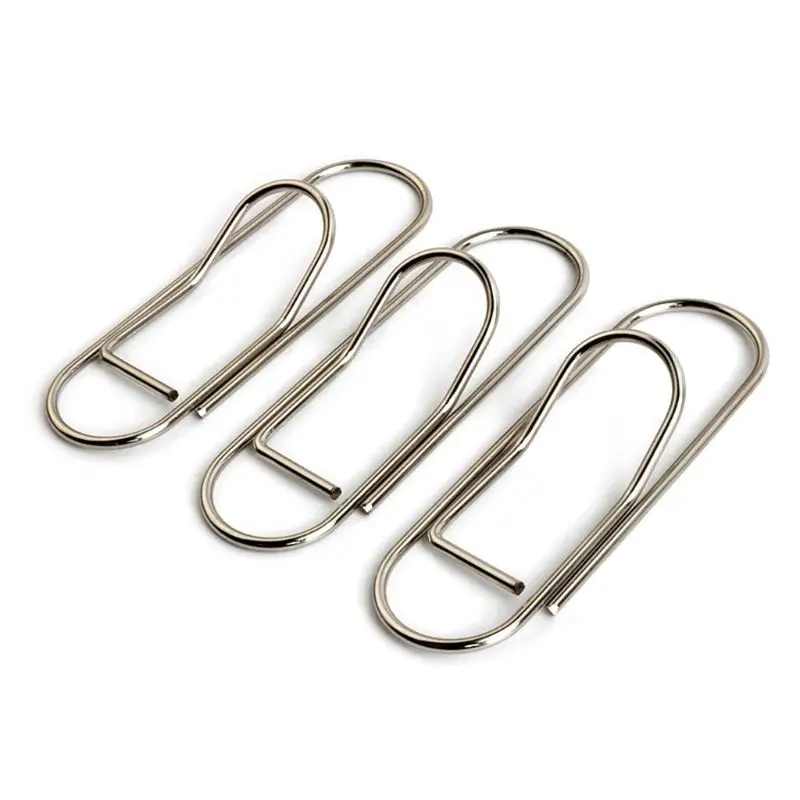 Creative Stainless Steel Gold Pen Paper Clips Various Shapes Of Curved Pins Money Clip For Notebooks Paper Office Supplies images - 6
