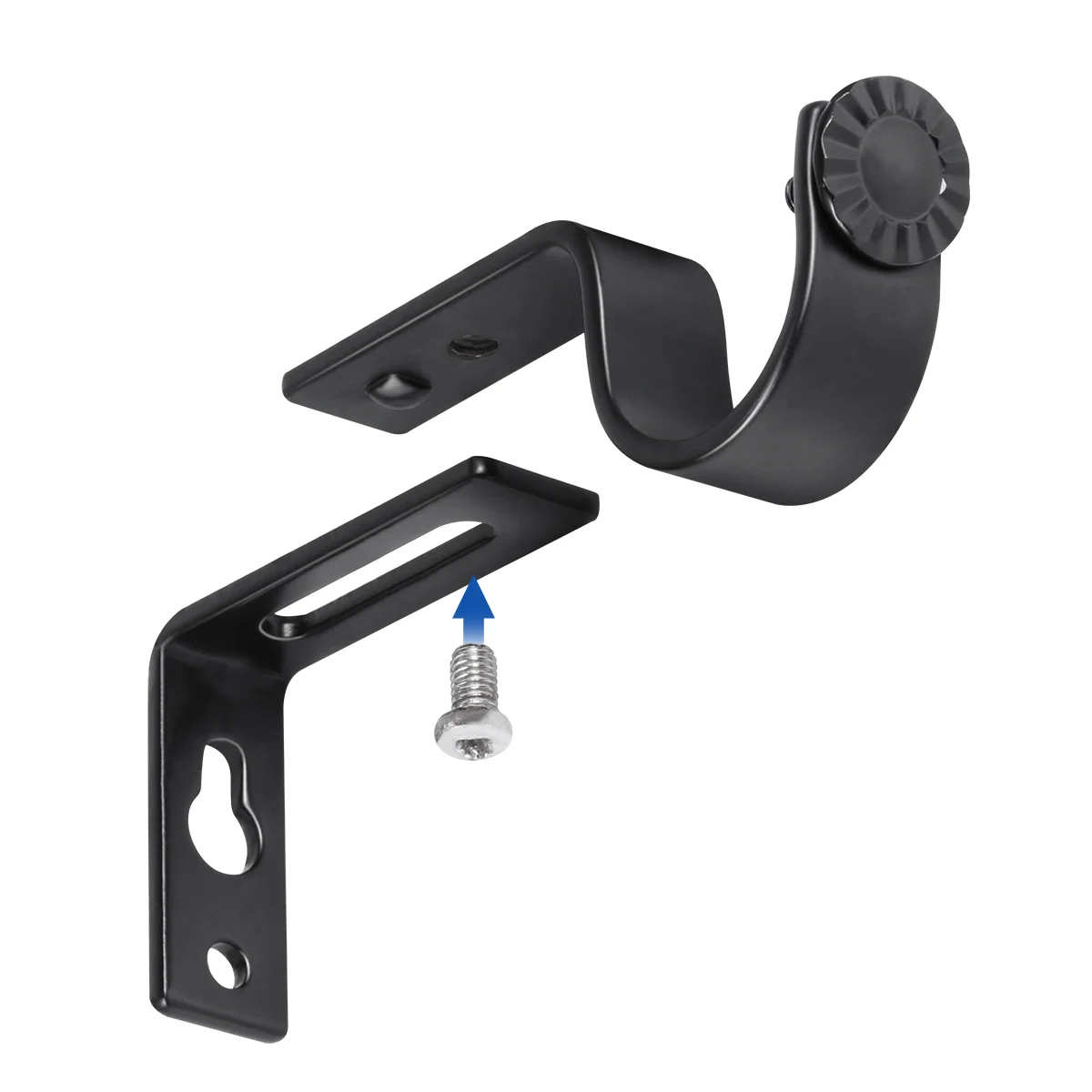 VORCOOL 2 шт. регулируемый кронштейн для карниза с винтами настенный драпировки