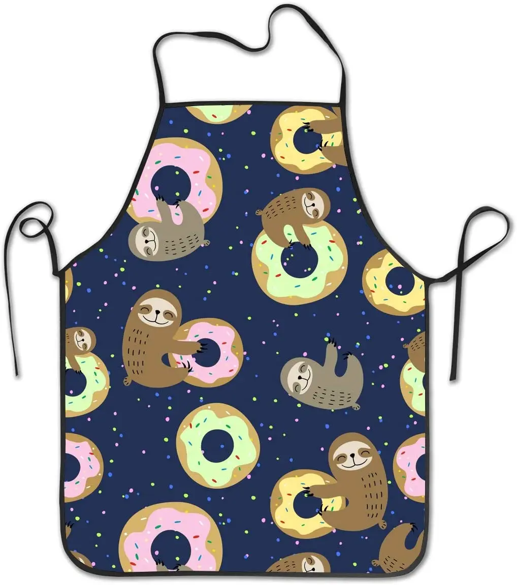 

Фартук для готовки торта «ленивый и сладкий Пончик», поварской фартук для женщин, мужчин, девочек, детский подарок, кухонные украшения, усто...