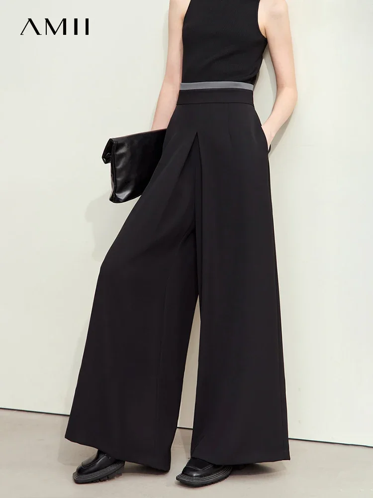 Брюки Amii минималистские для женщин Новинка осени 2024 офисные женские