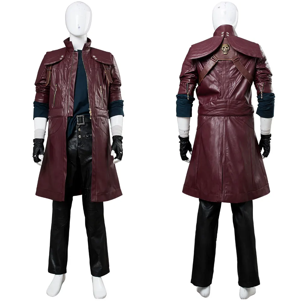 

DMC 5 Dante Cosplay Costume Aged Dante Jacket Coat Pants Gloves Outfit Full Suit For Adult Men Halloween Carnival Suit