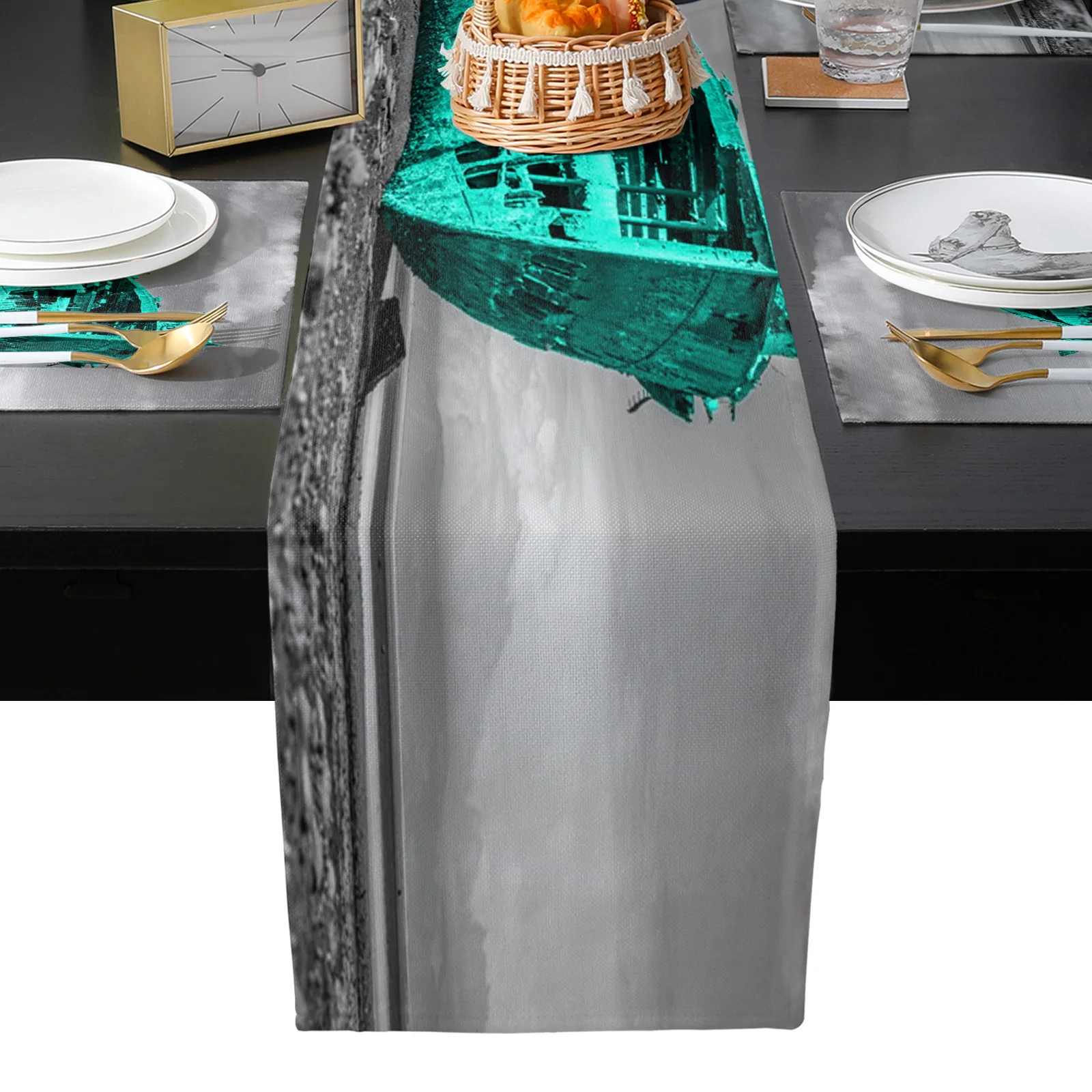 

Aqua Dilapidated Ship The Scenery Dinner Table Decoration Wedding Table Decoration Home Decor Farmhouse Rustic