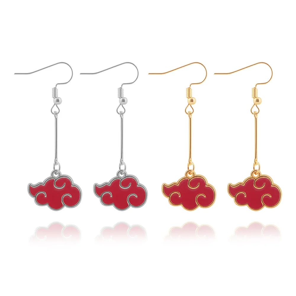 Anime Akatsuki Itachi Red Cloud Drop Earrings Cosplay Earrings for Women Men Souvenir Jewelry Accessories images - 6