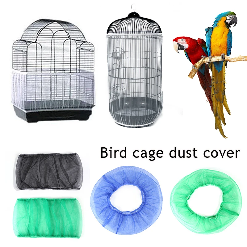 

Receptor Seed Guard Nylon Mesh Bird Parrot Cover Soft Easy Cleaning Nylon Airy Fabric Mesh Bird Cage Cover Seed Catcher Guard