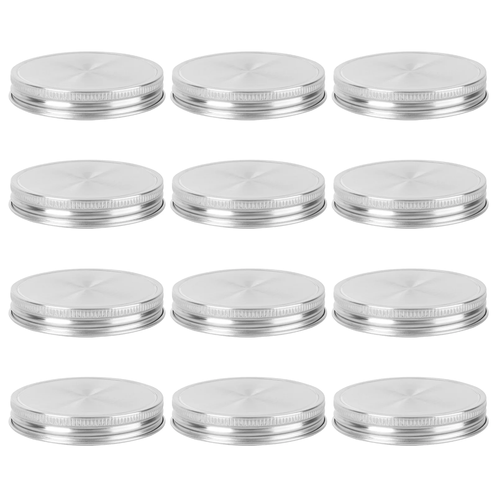 

12pcs Stainless Steel Lid Practical Leakproof Cover Convenient Sealing Lid for Home Kitchen with Silicone Gasket