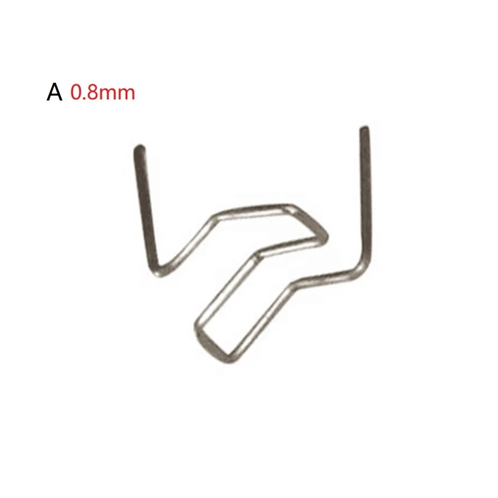 

100pcs 0.6/0.8mm Hot Stapler Staples For Car Bumper Plastic Welder Repair Kit Hot Staple Bumper Crack Repair Soldering Tools