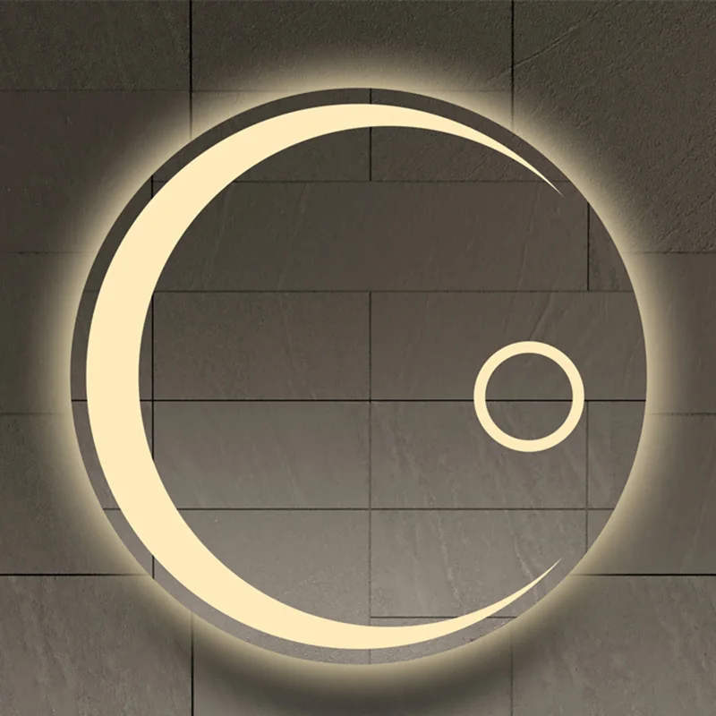 

Modern Aesthetic Mirrors Makeup Lights Nordic Round Wall Mirror Clear Safety Espejos Cuerpo Completo Bathroom Accessories