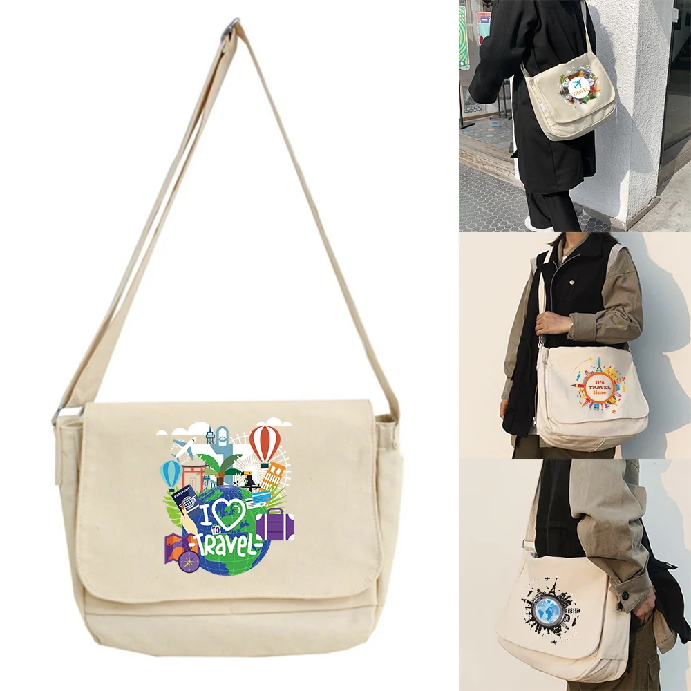 

Женская сумка-мессенджер, вместительные студенческие сумки через плечо, Универсальный женский рюкзак, дорожная серия для покупок
