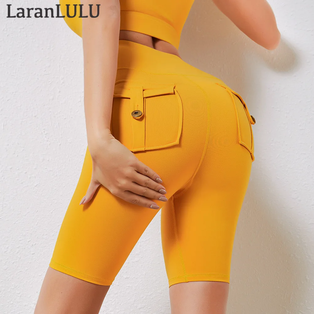 

Women Yoga Shorts Sports Fitness Leggings with Pockets Hip Lift Workout Pants Gym Shorts Women Athletic Shorts High Waist Pants