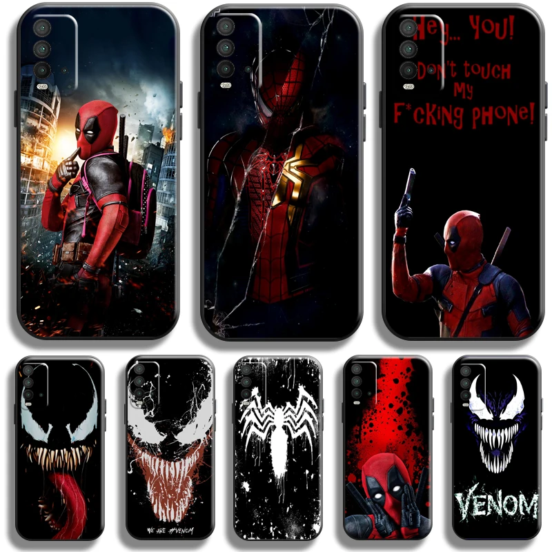 

Marvel Spiderman Venom Deadpool Phone Case For Xiaomi Redmi Note 10 10T 10S 9 9S 9T 5G 8 8T Pro Redmi 10 9 9A 9T 9C 8 8A Black