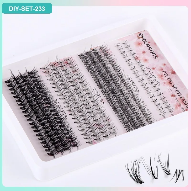 Кластеры ресниц DIY Набор для наращивания 360 шт. Отдельные кластеры D Curl Densy Макияж