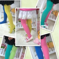 3 9y candy color mixed tights for girls patchwork baby stretch trouser skinny pants kids dance pantyhose stocking