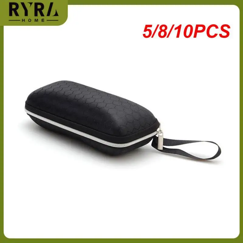 

5/8/10PCS Leather Strong Antique Storage Boxcase Personalized Leather Eyewear Case Multicolor Sunglasses Zipper Box Home Storage