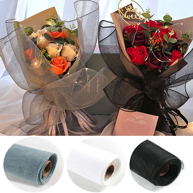 

Прозрачная Водонепроницаемая оберточная бумага с цветами, марля, квадратная сетка, твердая марля, обычная Цветочная упаковочная бумага, Свадебный декор