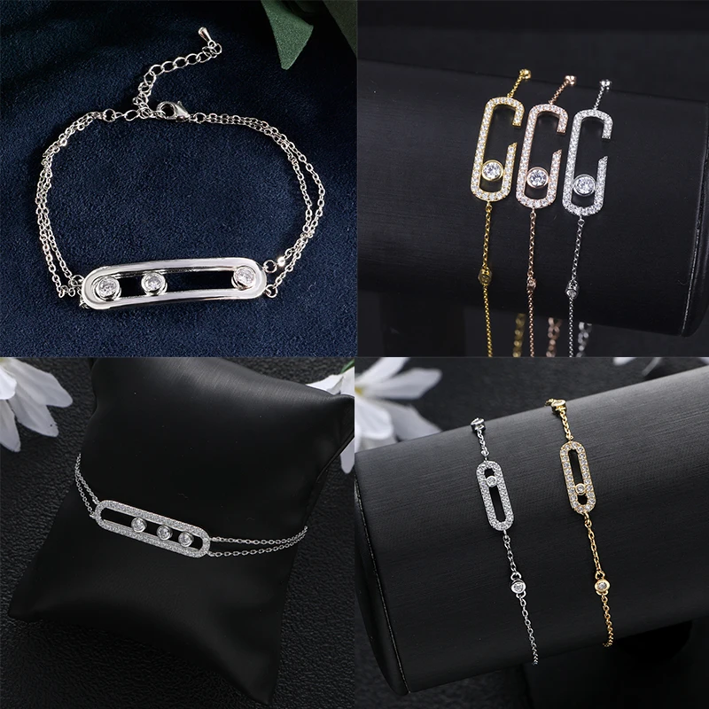 

Женский двухслойный браслет с бусинами на удачу, винтажный браслет с цирконом, Ювелирное Украшение в эстетике, 2023