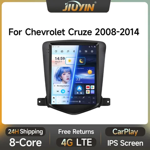 JIUYIN 9,7 "Android 13 Carplay Автомагнитола для Chevrolet Cruze J300 2008 - 2012 мультимедийный плеер 2 din GPS Стерео DVD головное устройство