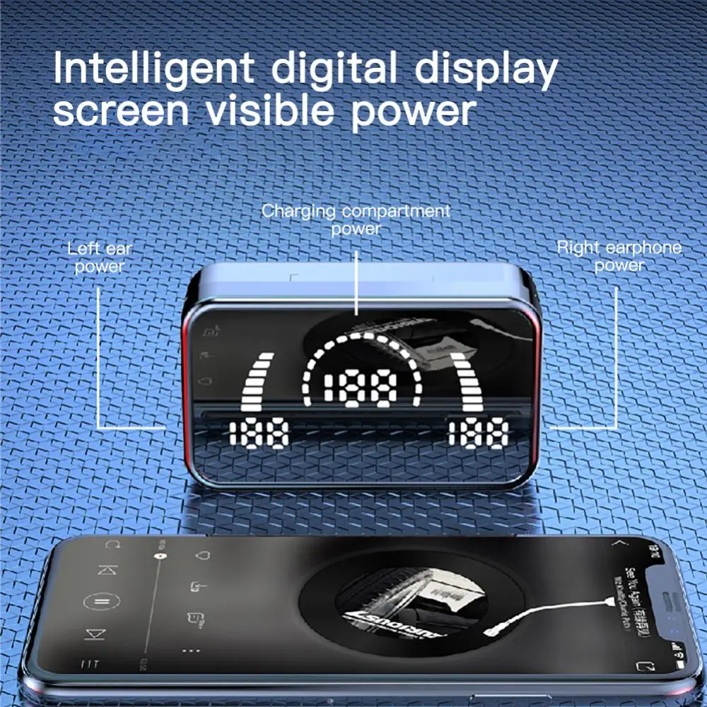 

DH01 Wireless TWS Bluetooth 5.2 Headset Dual Earphones In-Ear Waterproof Sport Noise Reduction Headset With Charging Box And Mic