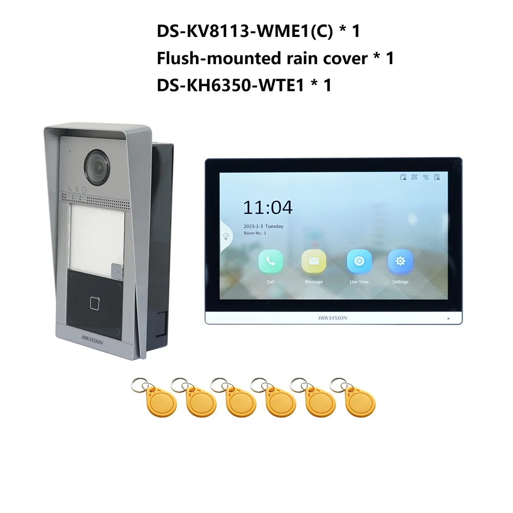 

Видеодомофон HIKVISION DS-KV8113-WME1(C) & DS-KH6350-WTE1