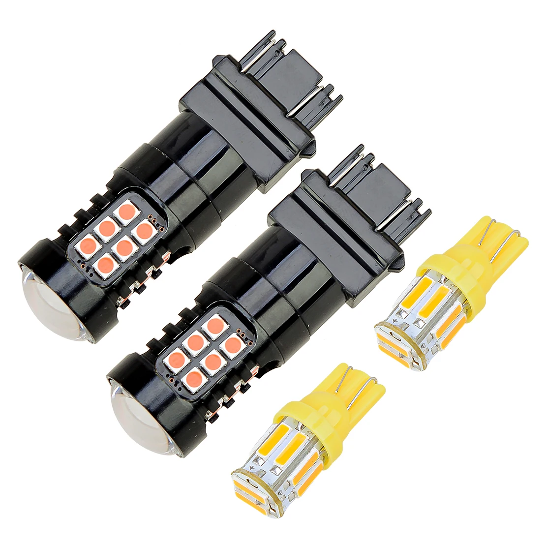 

4pcs Amber 3157 3156 3155 168 T10 LED Front Turn Signal Light Side Marker Lamp Bulb 3000K 12V Fit for Chevy Silverado 1500 Tahoe