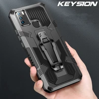 keysion shockproof armor case for infinix hot 9 10 11 play stand back clip back cover for infinix hot 9 10 10s 10i 11 11s nfc