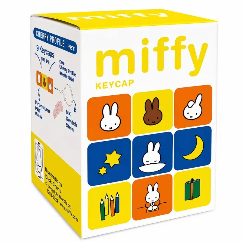 Фото Серия кейкапов Miffy: коллекционные фигурки-брелоки, игрушки-подвески, аниме-фигурки, украшения (слепая коробка) №5