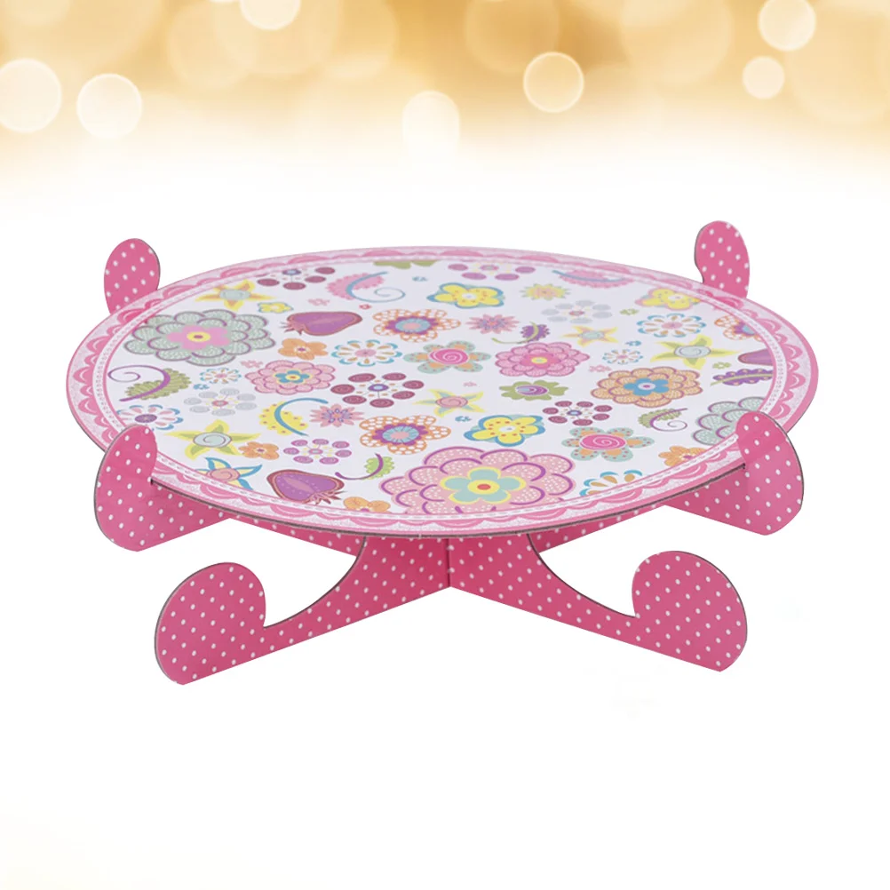 

Collapsible Paper Cake Stand One-Tier Round Cupcake Snack Storage Rack Stand Tray Wedding Birthday Party Supplies )