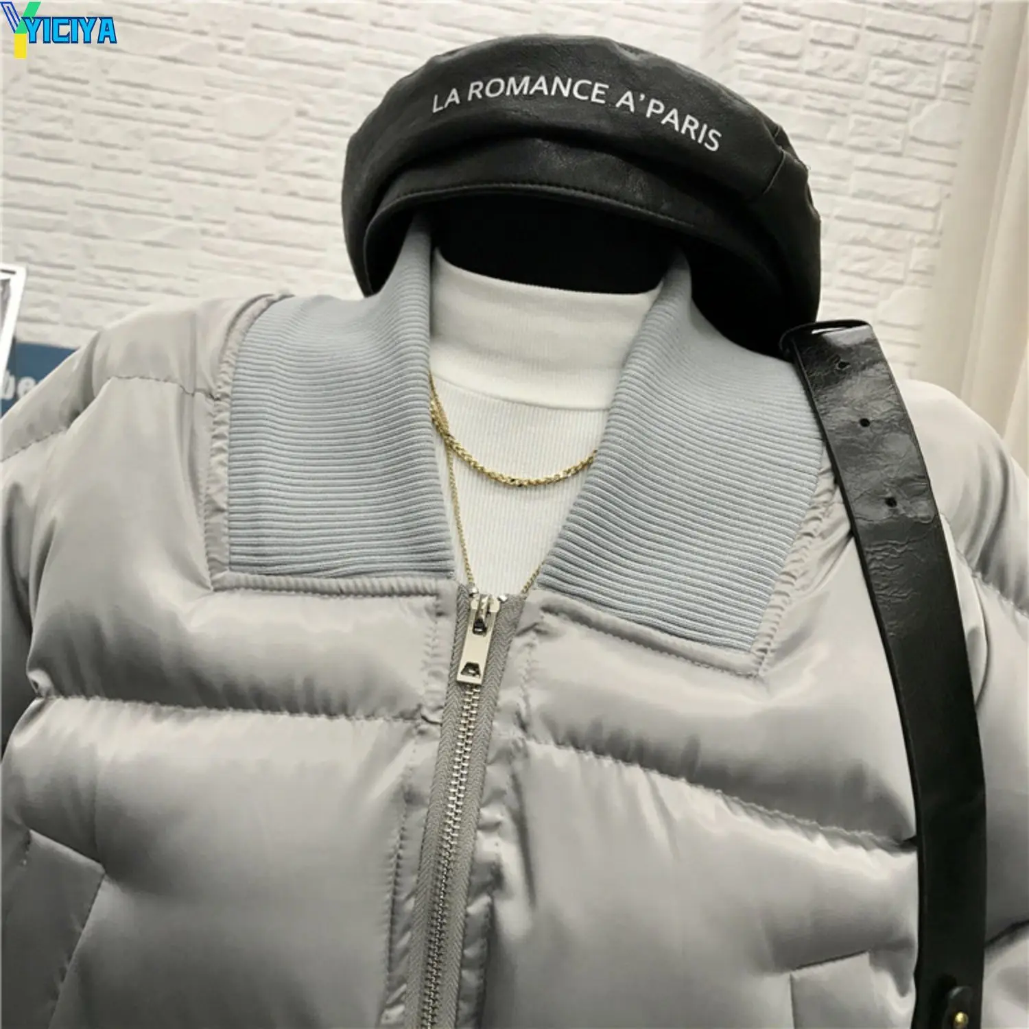 YICIYA Winter Parkas Woman 2023 Short High Waist Jackets Women's Bread Coat Jacket Autumn High Street Solid Long Sleeve Jackets