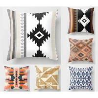 vintage geometric brown pillowcase home decor pillowcase sofa cushion cover
