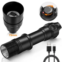 uniquefire 1605 ir 940nm led hunting flashlight t75 infrared light night vision zoom rechargeable torch dimmer swtich indicator