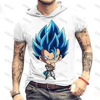 oversized 3xl anime tshirt print clothes t shirt with hood t shirts high quality men leisure dragon ball z fashion essentials