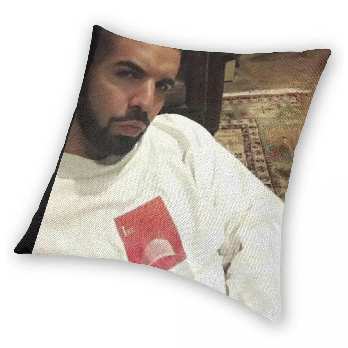 Фото Наволочка Drake BBL Love Interlude, полиэстер, лен, бархат, креативная декоративная наволочка на молнии, чехол для подушки 45x45 №4