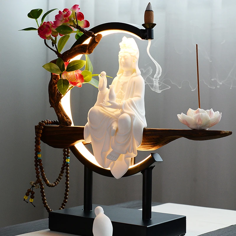 

Lotus Scentsy Insence Burner Buddha Lamp Ramadan Decoration Incense Holder Aroma Diffus Incensario Mandir For Home Temple