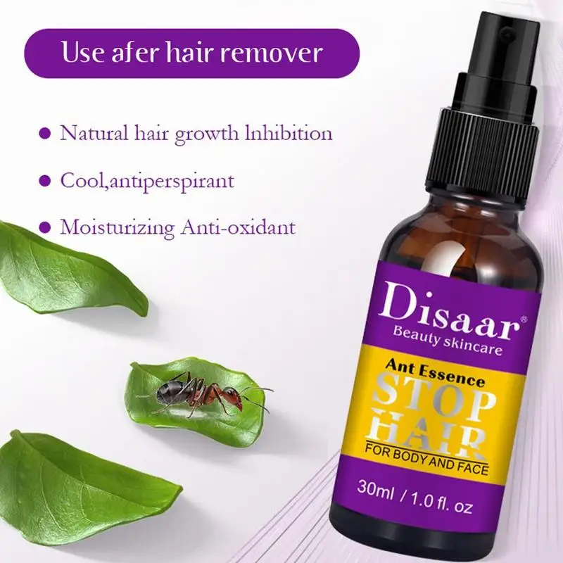 30ml Ant Oil Anti-Hair Spray Spray with Natural Herb and Plant Extracts Nourish Smoothing Skin Hair Removel Body Care