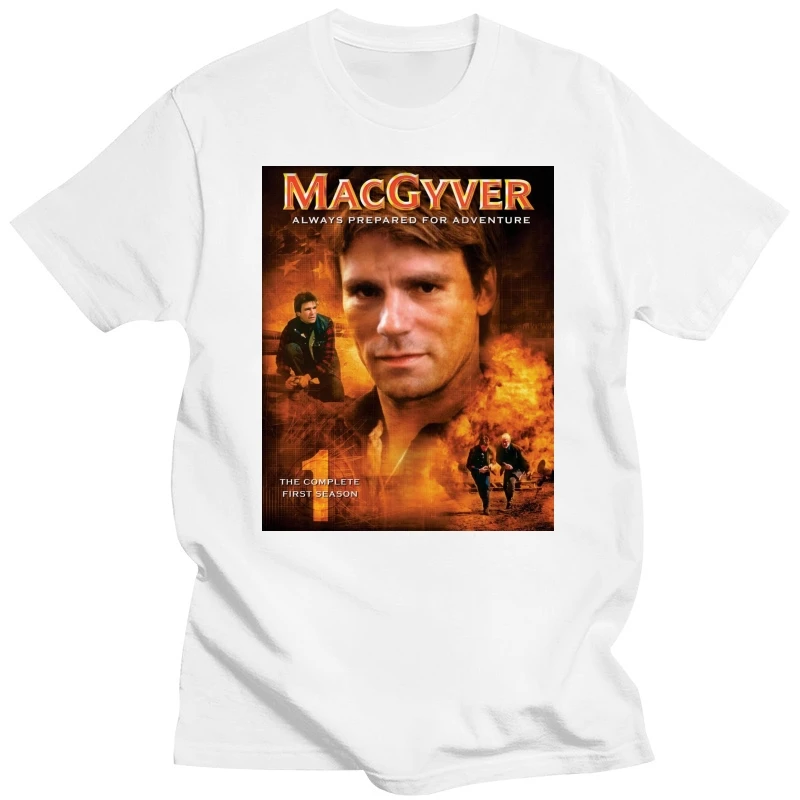 Футболка Macgyver V1 R D Anderson с плакатом из сериала черная все размеры от S до 4Xl