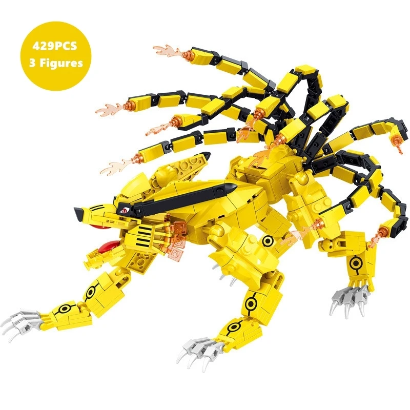 SUPFY 2022 Новые блоки 1211 шт. Ninja Kurama Kyuubi Nine Tailed Foxs фигурки строительные набор