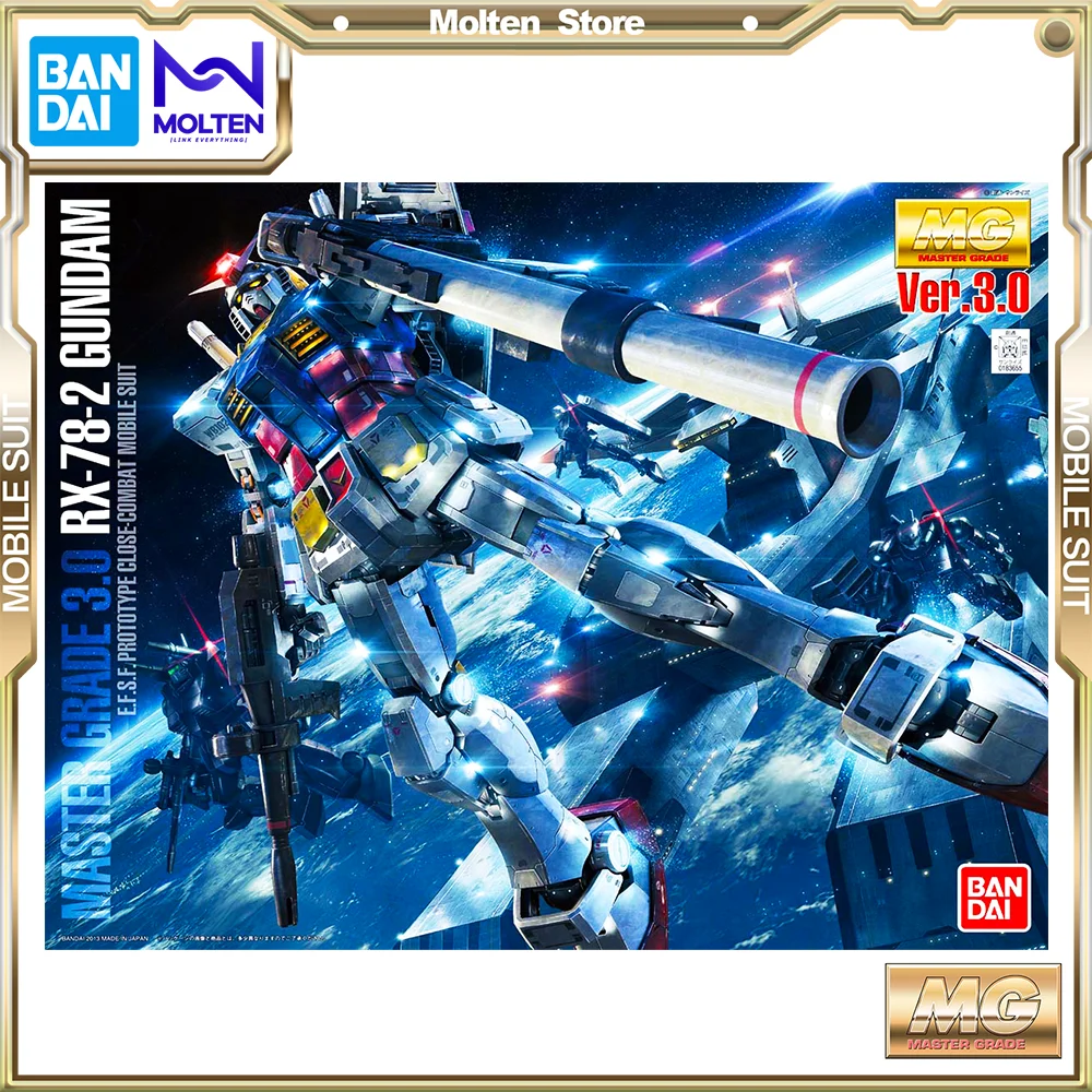 

BANDAI MG 1/100 Gundam RX-78-2 Ver. 3.0 Mobile Suit Gundam Gunpla Model Kit Assembly/Assembling Anime Action Figure