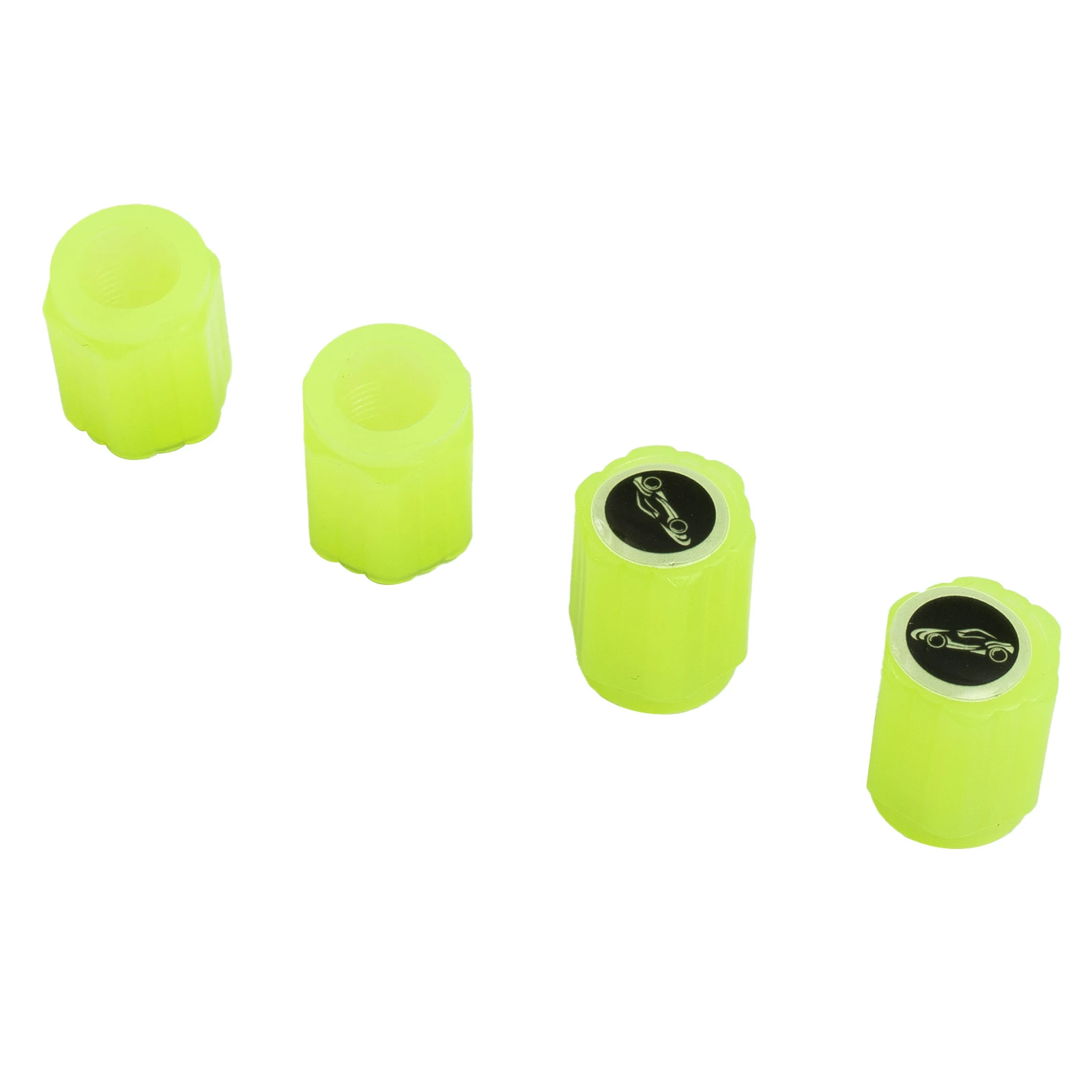 

For Car Night Cycling Cooler 4pcs Valve 8mm Tire Truck Universal Bicycles Buses Cap Fluorescent Green Luminous