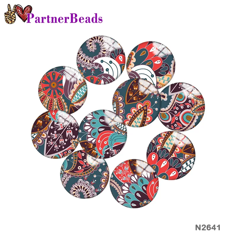 

Симпатичный ретро узор богемный рисунок изображения металлическая кнопка для самостоятельной сборки аксессуары подходит к сумке шляпе од...