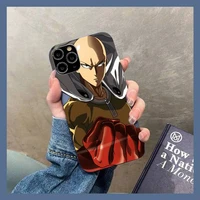 maiyaca one punch man phone case for iphone 11 12 13 mini pro xs max 8 7 6 6s plus x xr solid candy color case
