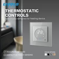 livolo smart thermostat eu standard temperature control floor heating thermostat 4 colors crystal glass panel ac 110 250v