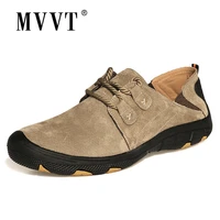 comfortable men sneakers leather casual men shoes outdoor wear resistant suede leather walking shoes man breathable work shoes