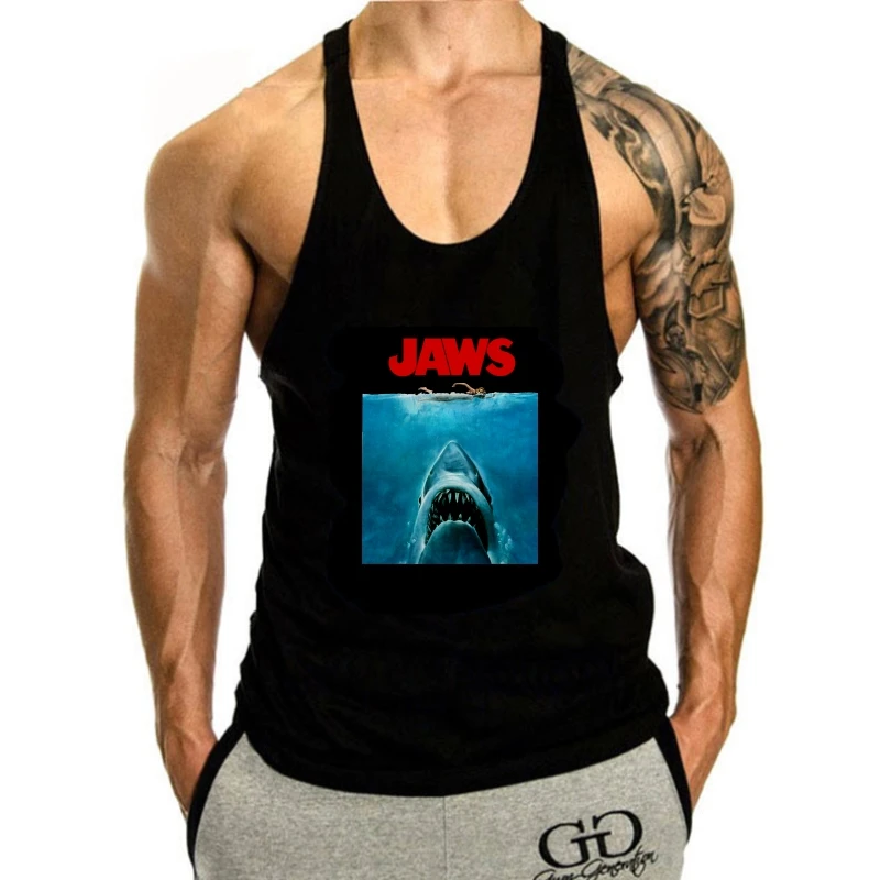 

Jaws tank top men Vintage 1975 Shark'S Jaws Black-Navy tank top men For Men-Women S-3Xl Fashion Cool tank top men