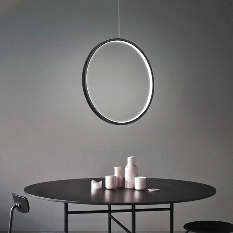 

Nordic Minimalist LED Pendant Light Modern Ring Round Circle Chandelier Lustre For Living Dinning Room Home Indoor Decor Lamp