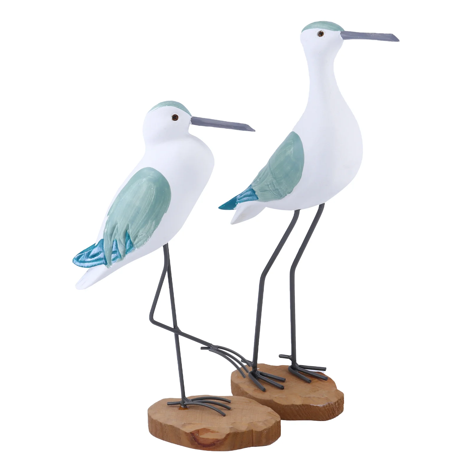 

2 Pcs Seagull Ornaments Wooden Desktop Sculpture Craft Mariposas Decorativas Para Pared Table Decoration Seaside Outdoor Glass