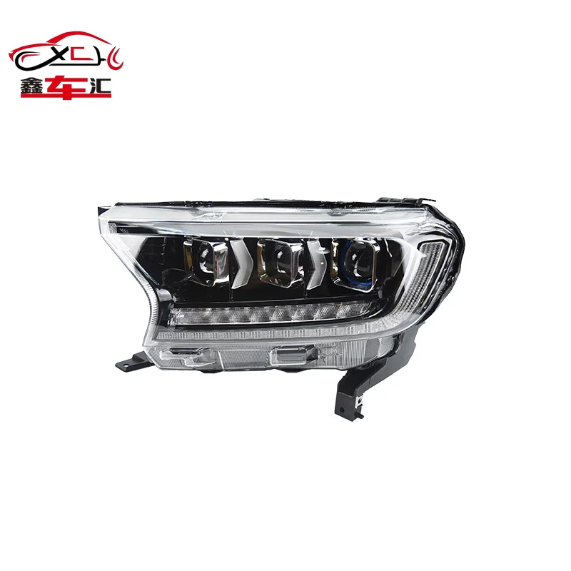 Автомобильные фары для Ford Ranger Everest T6 FL T7 T8 Raptor 3: Проекционные светодиодные фары 2016-2019 с ДХО и сигнальным проектором (art.: 3920daa311c15) - 3920daa311c15
