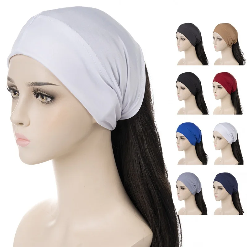 

Новинка Amazon, Высококачественная эластичная разноцветная универсальная базовая шапка там-о-шантер из модала, Африканский чехол для волос, Прямая поставка